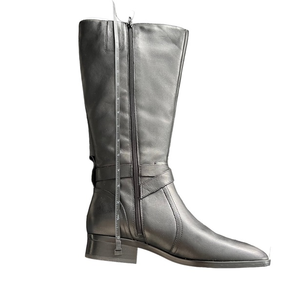 Naturalizer Boot Rena Tall Riding Buckle Black Leather Wide Calf Womens Size 9.5 - Picture 12 of 14